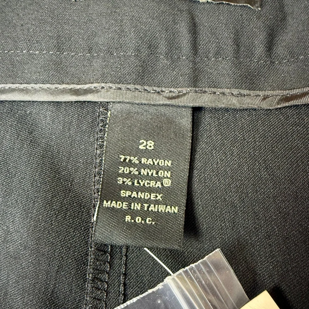Lane Bryant Crop‎ Pants Women 28 Black Stretch Professional Workwear Slits NWT